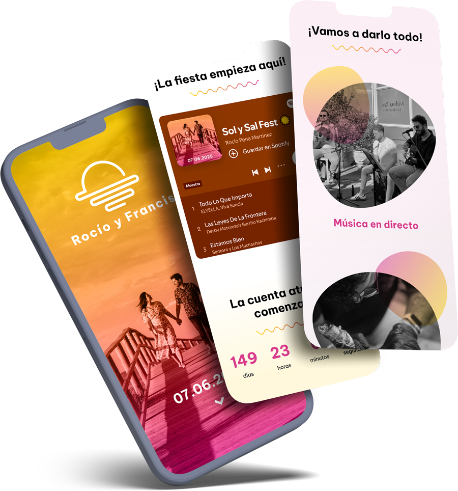 Invitaciones de boda digitales Sol y Sal